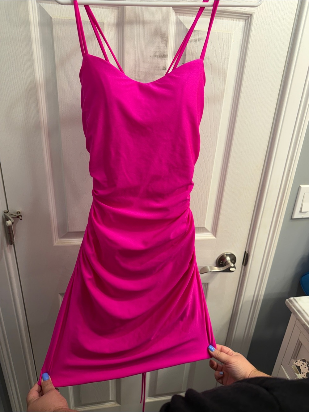 Dynamite Hot Pink Strappy Mini Slip Dress